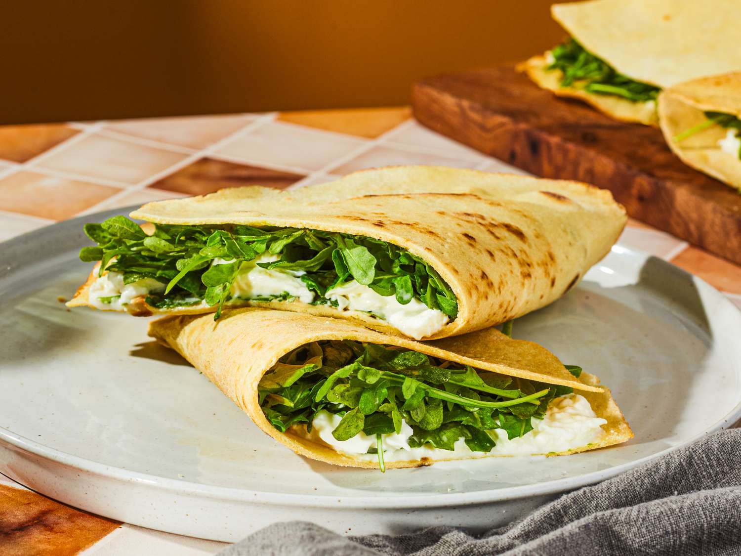 Side view of piadina