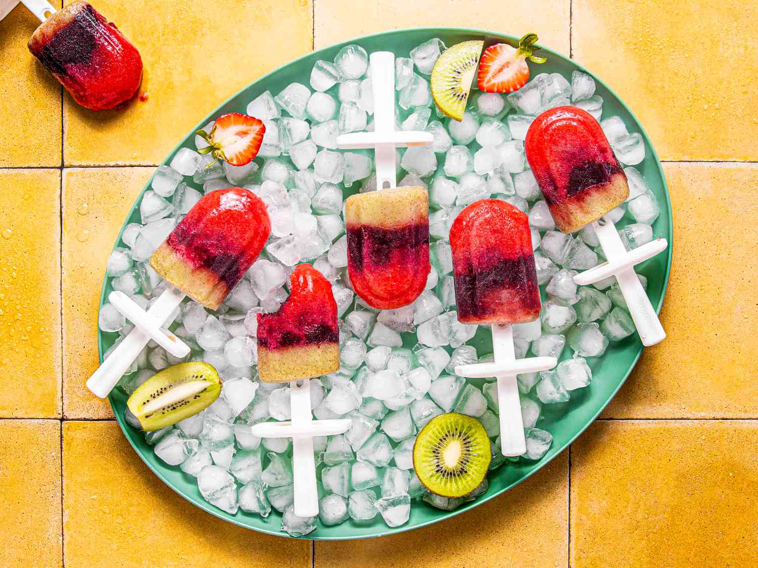 Overhead view of Juneteenth popsicles 