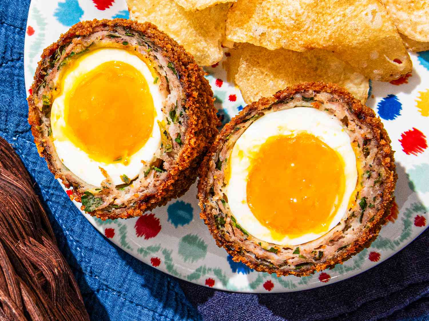 Overhead view of Scotch Eggs