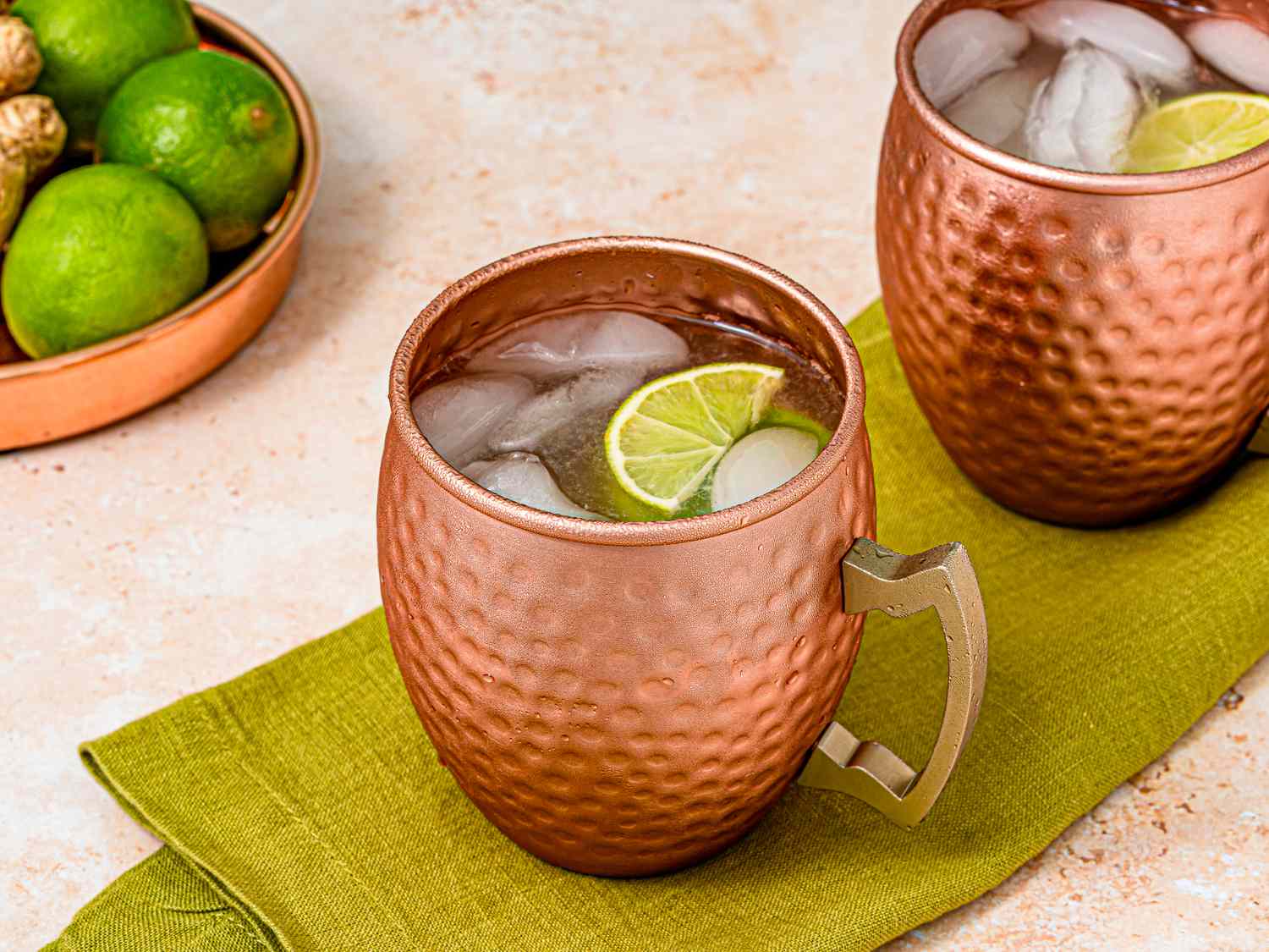 Overhead view of a Moscow Mule 