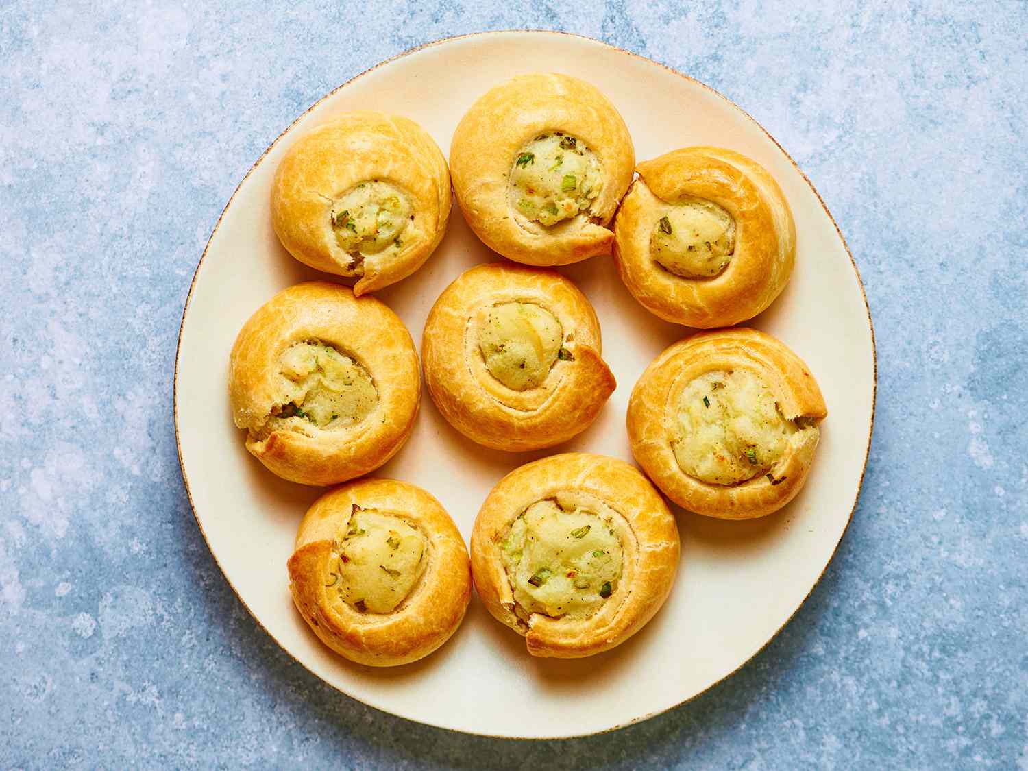 Potato Knishes on a platter 