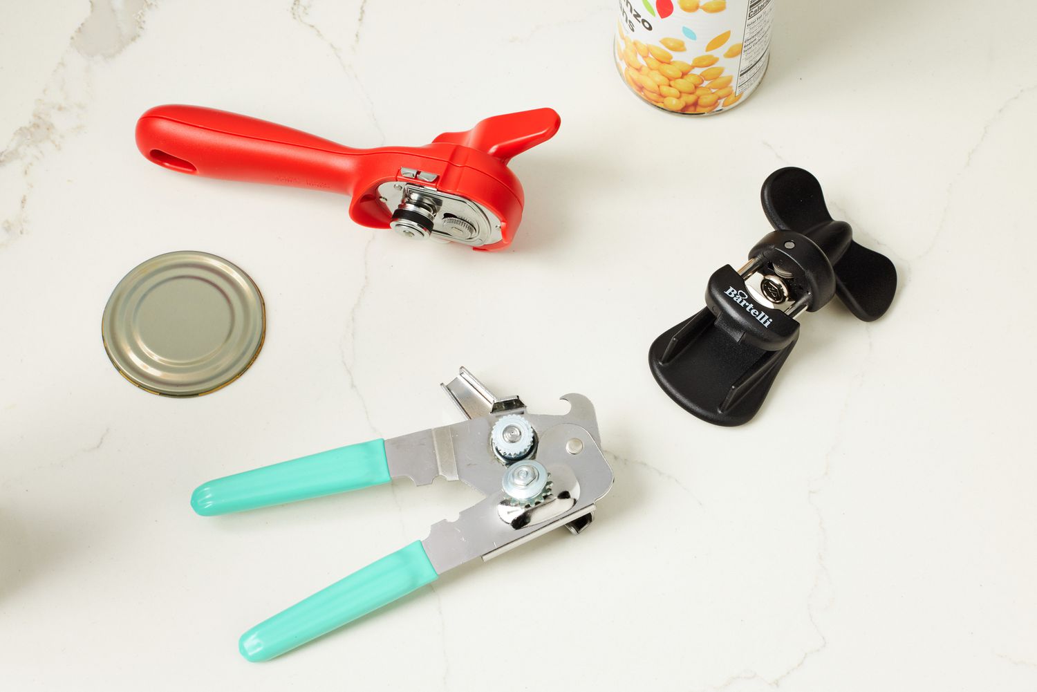 Best can openers displayed on white surface